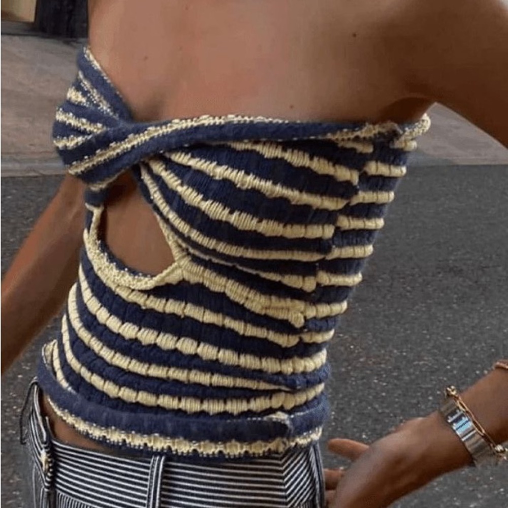 super cute Blue & Sage green twist tube top🩵💚